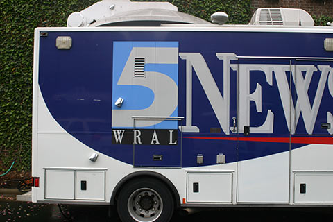 WRAL News microwave truck