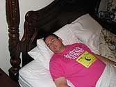 Jeff Ritchie sleeps for the cure