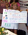 One of Clay's young fans.