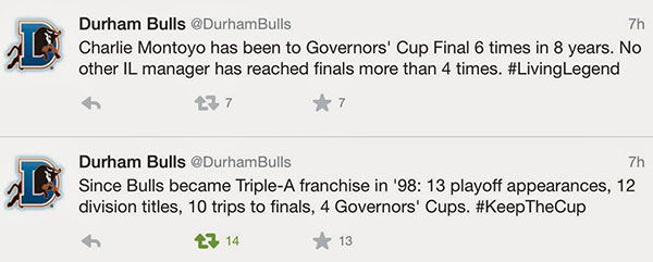 Durham Bulls tweets