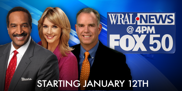 WRAL News at 4pm on FOX 50