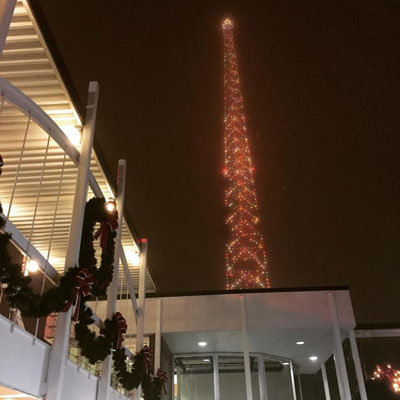 WRAL-TV Tower Lighting 2015