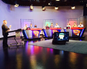 A brand new set for WRAL-TV's local high school quiz show "Brain Game" debuted on Saturday, January 9, 2016.