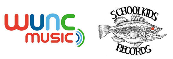 WUNC Music & Schoolkids Records logos