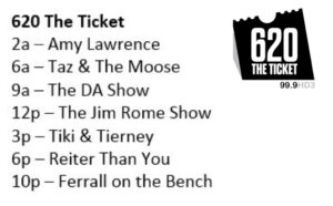 The New 620 The Ticket Lineup