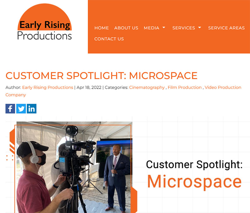 Microspace featured by Early Rising Productions