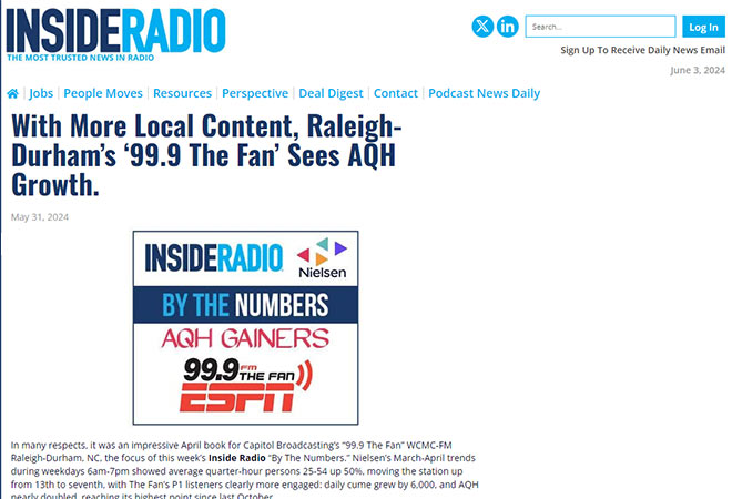 99.9 The Fan - Inside Radio